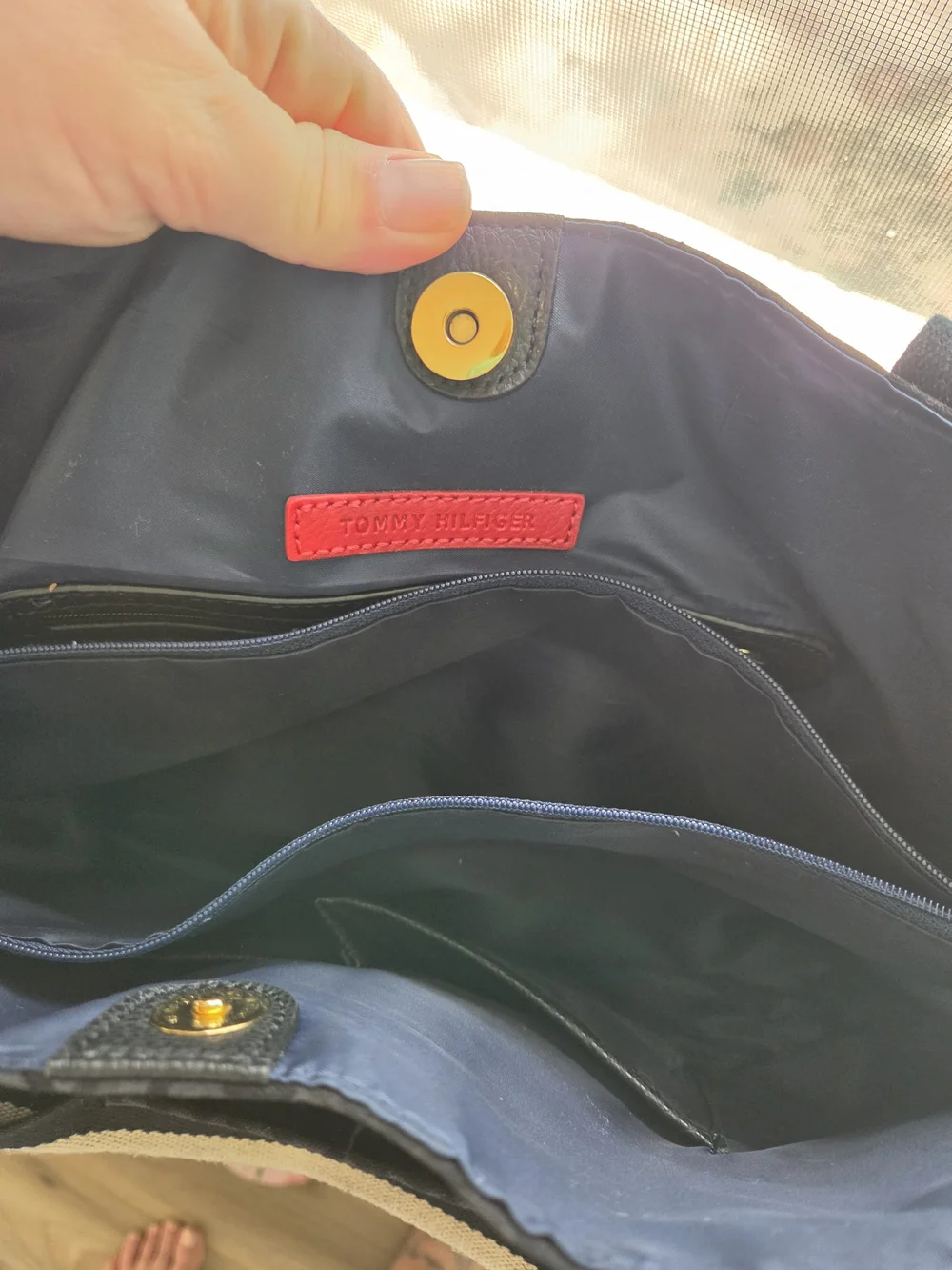 Tommy Hilfiger Navy Tote Bag with Contrast Straps - Picture 12 of 16